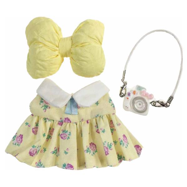 Mini Doll Ribbon Dress Camera Bag Outfit Set