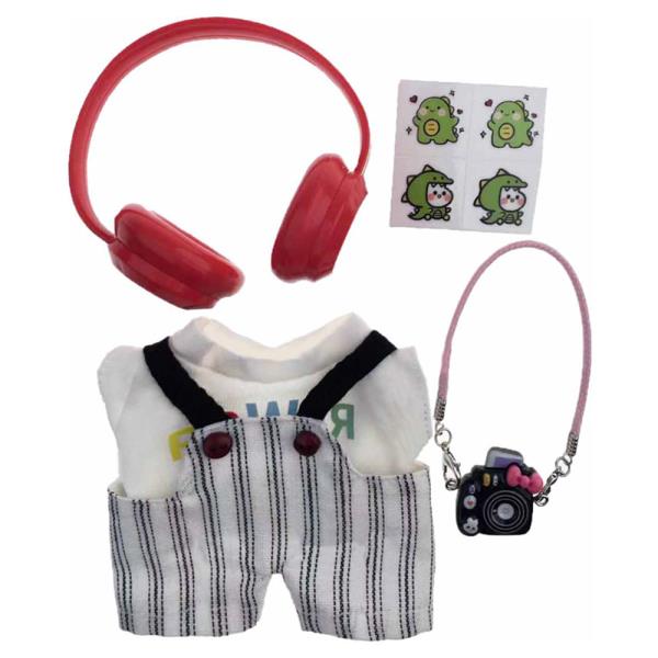 Mini Doll Headset Overall Outfit W Camera