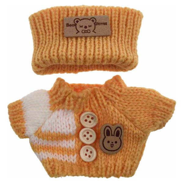 Mini Doll Knitted Sweater W Hair Band Outfit Set