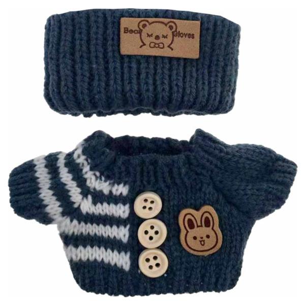 Mini Doll Knitted Sweater W Hair Band Outfit Set
