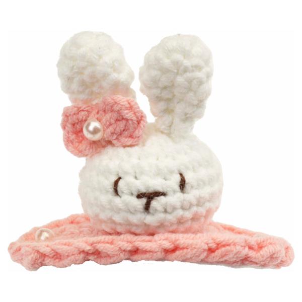 BUNNY CROCHET KNIT SNAP HAIR PIN