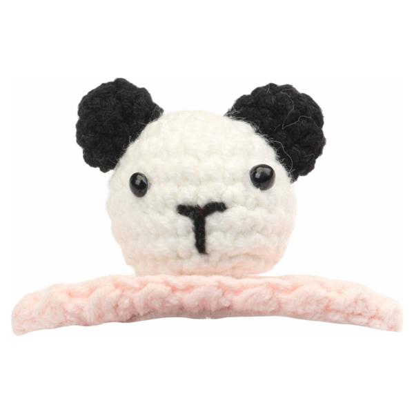 BEAR CROCHET KNIT SNAP HAIR PIN