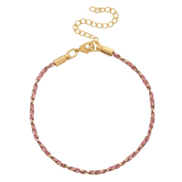 SODAJO Color Metal Link Gold Dipped Bracelet