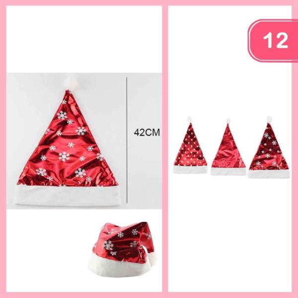 CHRISTMAS METALIC HAT (12 UNITS)