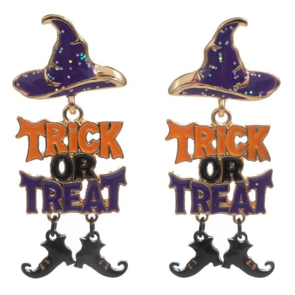Witch Hat Trick or Treat Hypoallergenic Earring