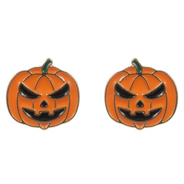 Pumpkin Enamel Hypoallergenic Titanium Earring