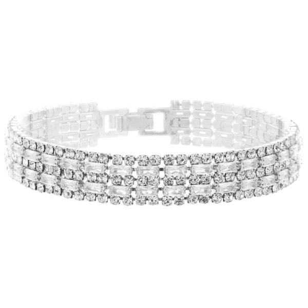 5 Lines Paved Rhinestone Bracelet