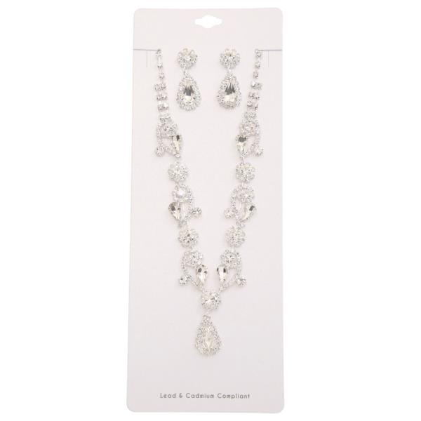 Teardrop Rhinestone Necklace