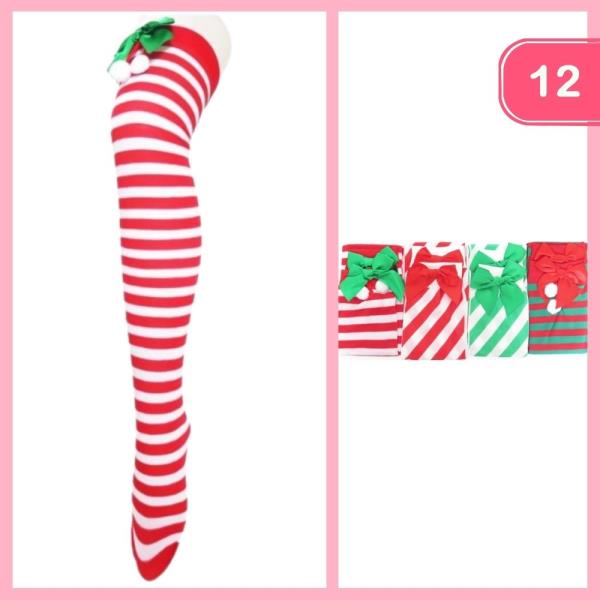 STRIPPED OVER THE KNEE STOCKING (12 UNITS)