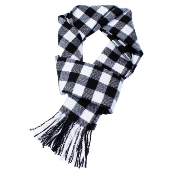 Fringe Oblong Plaid Scarf