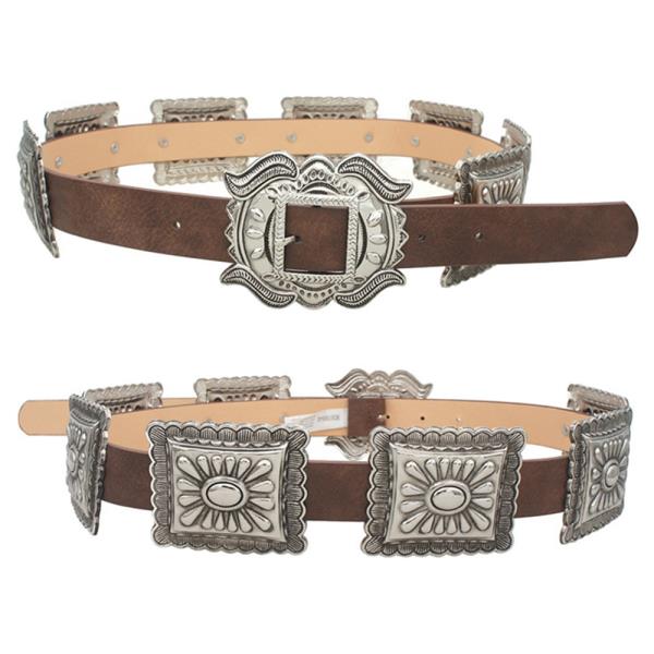 RECTANGLE CONCHO LINK BELT