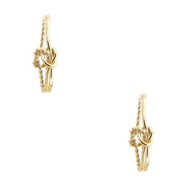 Double Knot Twisted Metal Earring