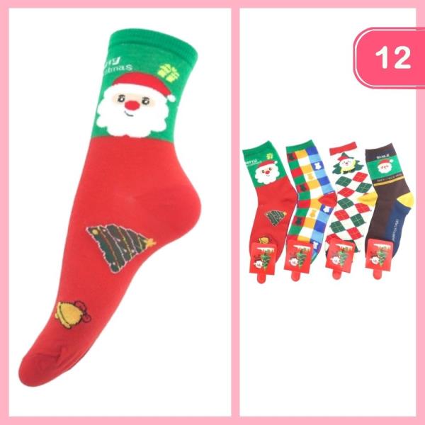 CHRISTMAS HIGH SOCKS (12 UNITS)