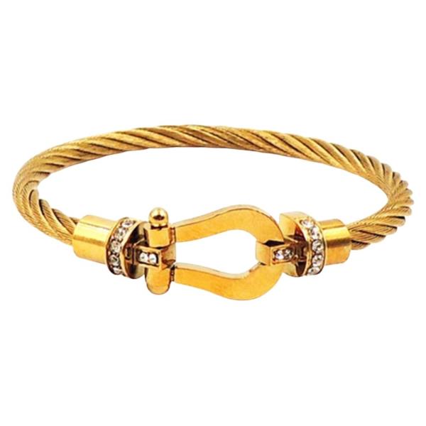 Stainless Steel Horsebit Rope Wire Bracelet