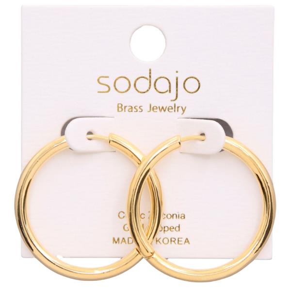 SODAJO HOOP GOLD DIPPED HOOP EARRING