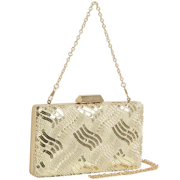 Sequin Design Evening Crossbody Bag