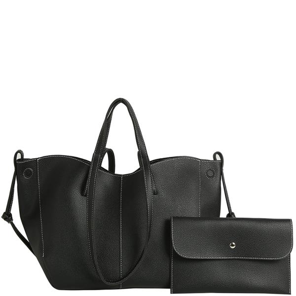 2IN1 Chic Handle Satchel W Clutch Set