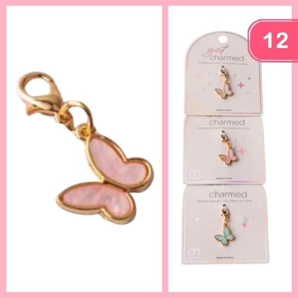 Pearl Butterfly Charm Pendant (12 Units)