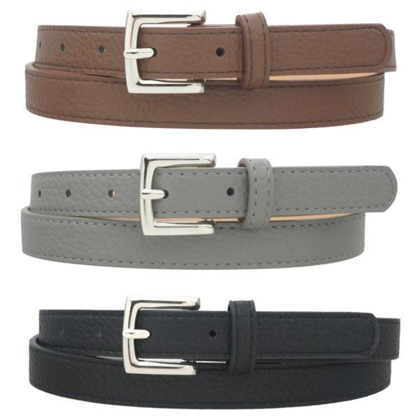MINIMALIST RECTANGLE PEBBLED PEBBLED TRIO SKINNY BELT