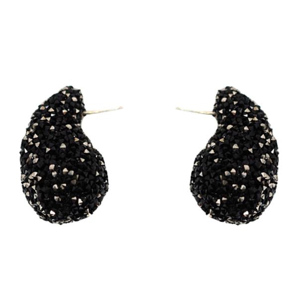 Dome Teardrop Crystal Earring