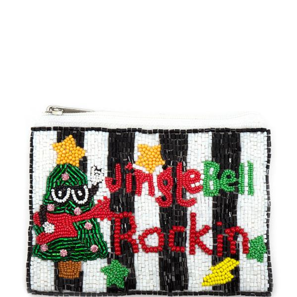 SEED BEAD JINGLE BELL ROCKIN COIN PURSE
