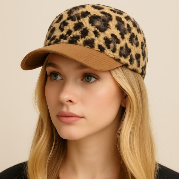 LEOPARD PRINT BASEBALL CAP