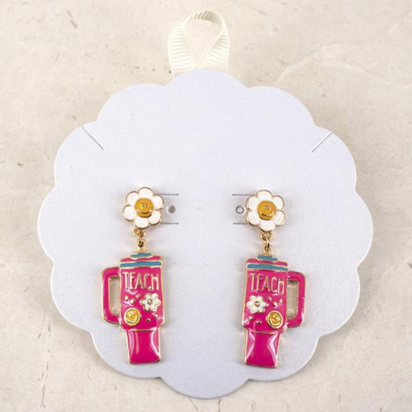 Teach Dangle Thermos Earrings
