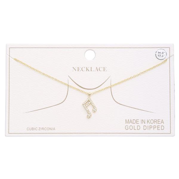 Dainty Music Note Gold Dipped Necklace