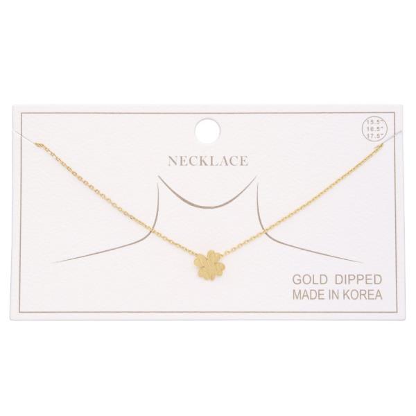 CLOVER CHARM GOLD DIPPED NECKLACE