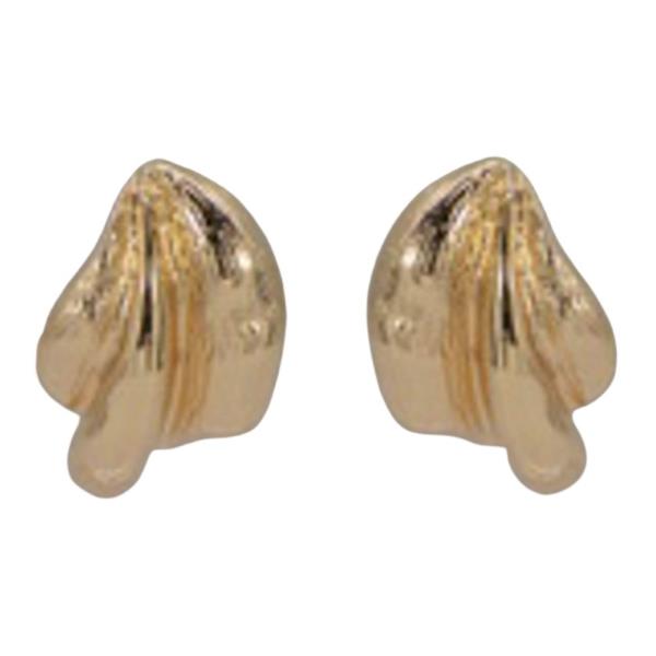 Textured Metal Abstract Stud Earring