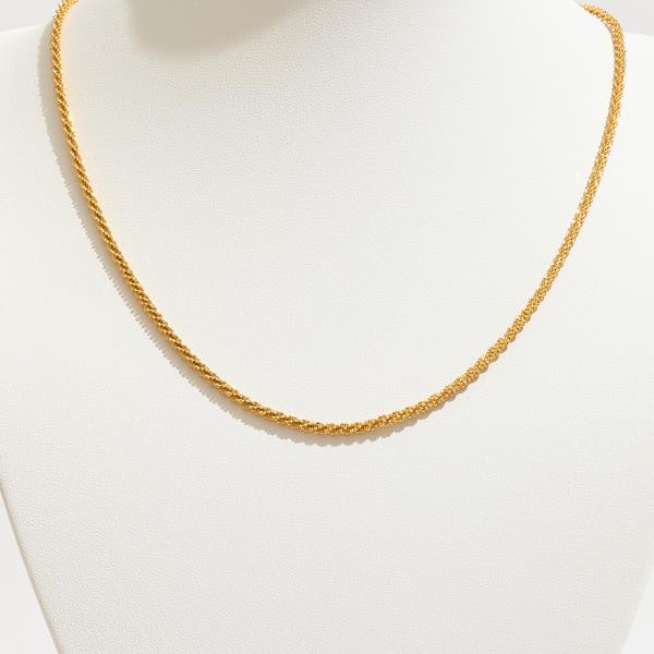 Gold Dipped Rectangular Link Chain Necklace
