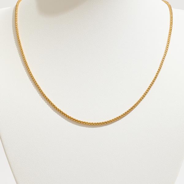 Gold Dipped Braided Link Chain Necklace