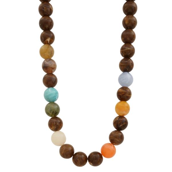 Colorful Acetate Bead Necklace