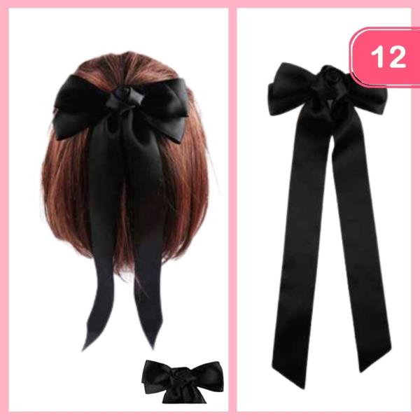 Silky Ribbon Hair Bow (12 Units)