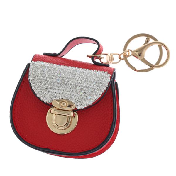 FAUX LEATHER MINI BAG CHARM KEYCHAIN