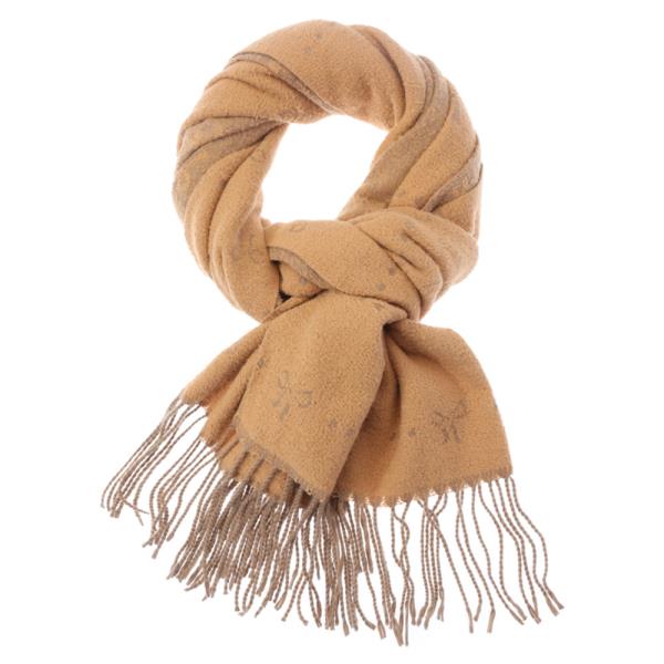 Soft Ribbon Pattern Fringe Oblong Scarf