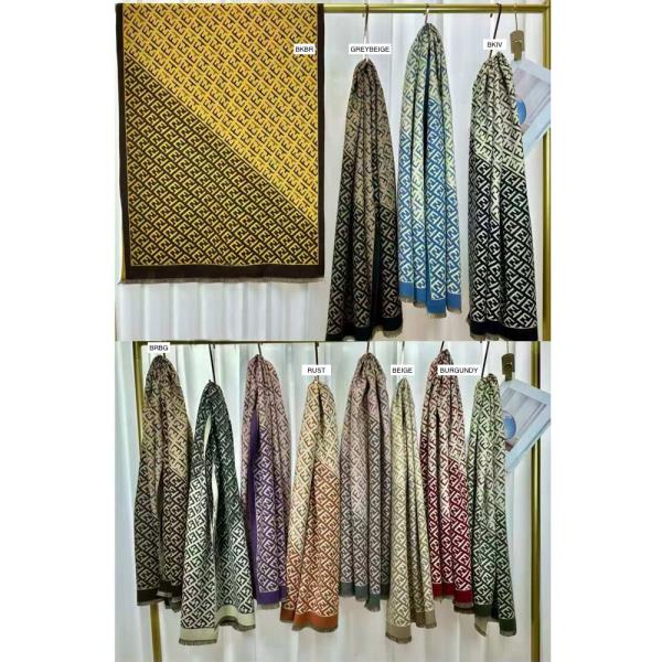 Soft Monogram Pattern Oblong Scarf