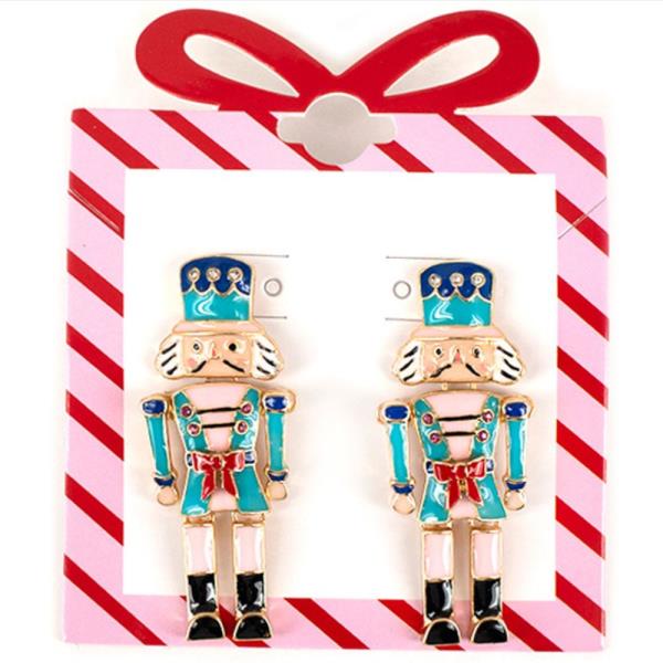 NUTCRACKER SOLDIER POST EARRING