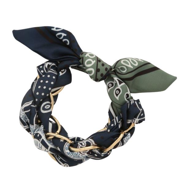 Fabric Metal Link Bracelet