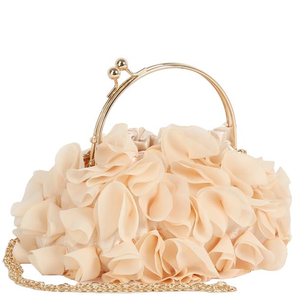 Petal Floral Design Handle Clutch