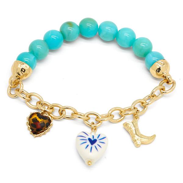 SECRET BOX Ceramic Charmed Stretch Bracelet