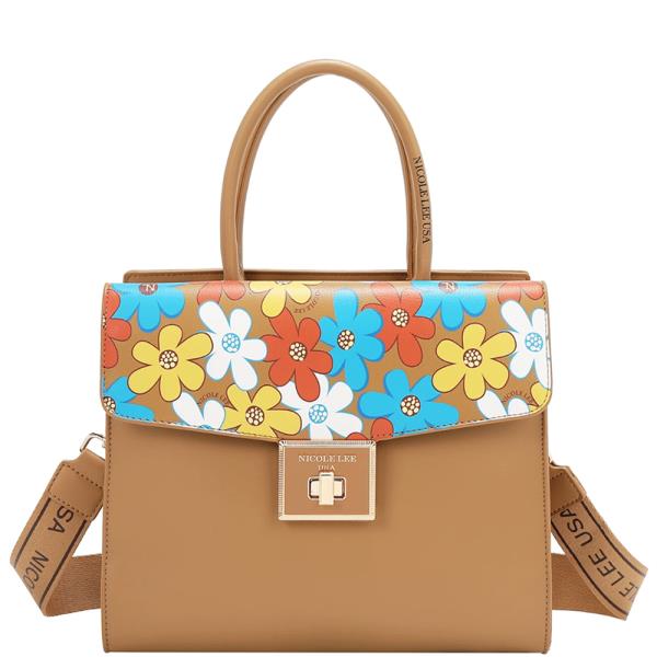 FLORAL POP SATCHEL BAG