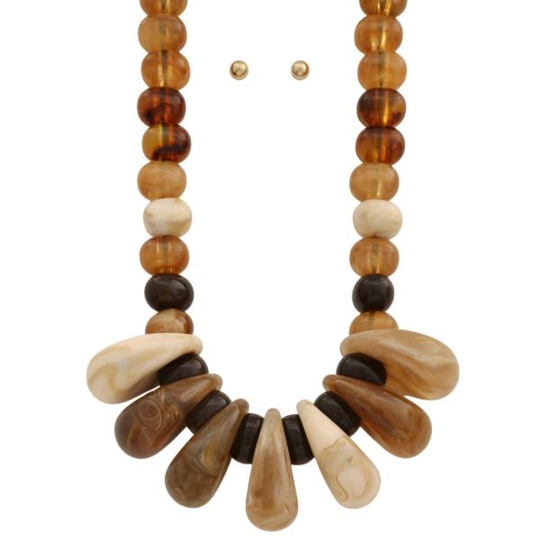 Acetate Mixed Bead Necklace