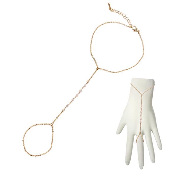 Pearl Hand Chain Bracelet