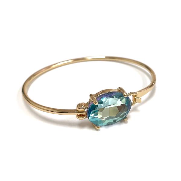 Oval Drop Crystal Bracelet