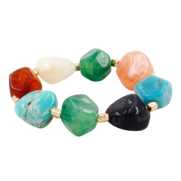 Acetate Mixed Bead Bracelet