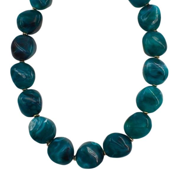 Chunky Marble Bead Necklace