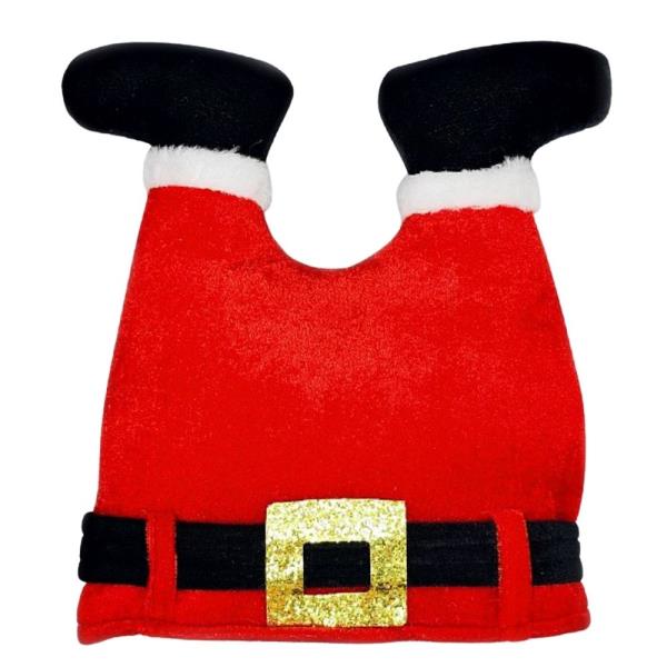 CHRISTMAS SANTA SUIT BELT PLUSH HOLIDAY HAT