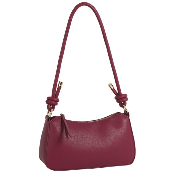 Smooth Zipper Shoulder Bag