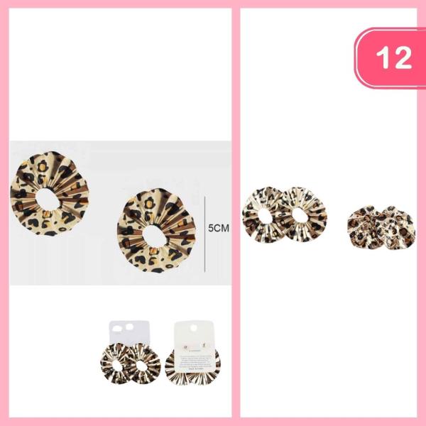 Metal Leopard Print Post Earring (12 Units)